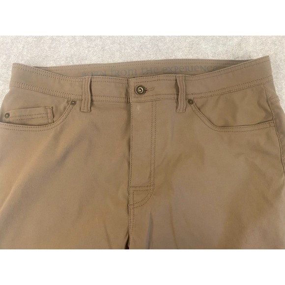 Prana Zion Slim Fit Tan Stretch Nylon Outdoor Hiking Pants Mens 36 - Picture 3 of 9